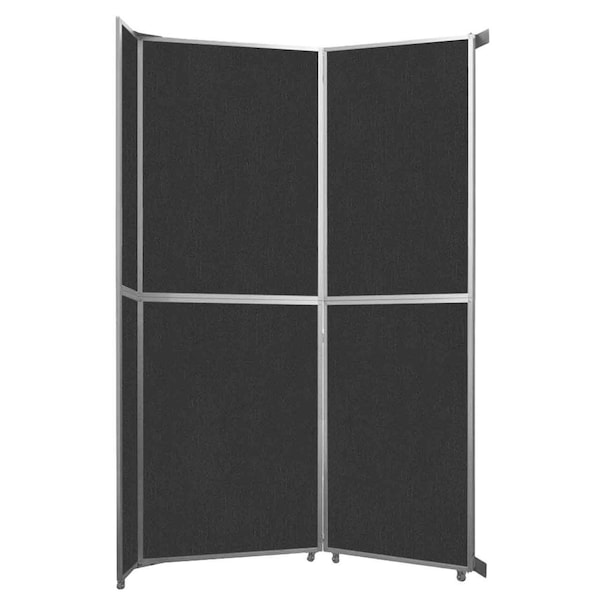 Operable Wall Folding Room Divider 7'11" x 12'3" Black Fabric